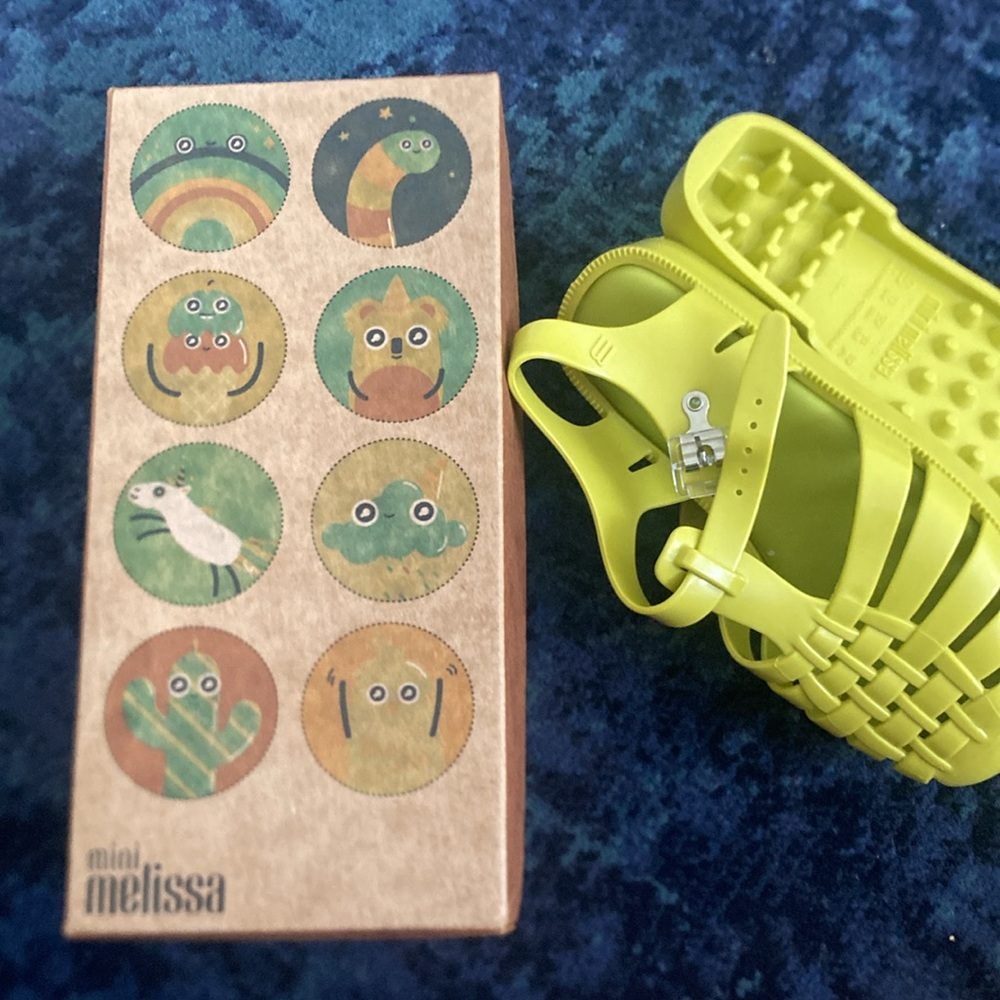 Mini Melissa Kids Jelly Sandals - Lime Green - Picture 5 of 6